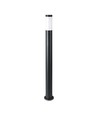 110cm tuinlamp in zwart roestvrij staal - E27 fitting, IP44, 360 graden licht, zonder lichtbron