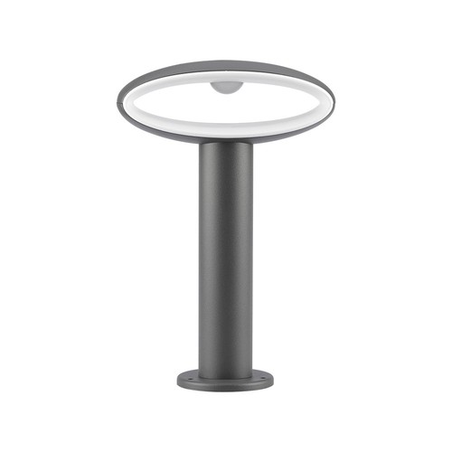 9W tuinlamp bolderarmatuur met kap - IP54, donkergrijs, 3000K, incl. lichtbron