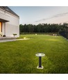 9W tuinlamp bolderarmatuur met kap - IP54, donkergrijs, 3000K, incl. lichtbron