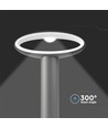 9W tuinlamp bolderarmatuur met kap - IP54, donkergrijs, 3000K, incl. lichtbron