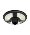 10W Solarlamp voor de tuin met sensor, rond - IP65, 1500-2500lm, koud wit, incl. afstandsbediening en batterij