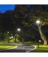 10W Solarlamp voor de tuin met sensor, rond - IP65, 1500-2500lm, koud wit, incl. afstandsbediening en batterij