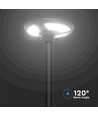 10W Solarlamp voor de tuin met sensor, rond - IP65, 1500-2500lm, koud wit, incl. afstandsbediening en batterij