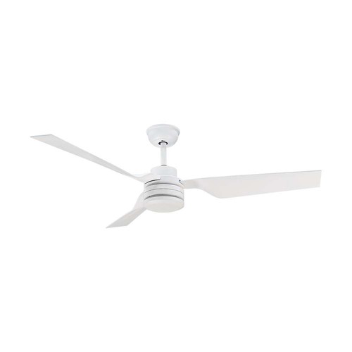 65W Plafondventilator - Wit met RF-bediening, 3 witte bladen, AC motor (52 inch)