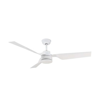 65W Plafondventilator - Wit met RF-bediening, 3 witte bladen, AC motor (52 inch)