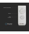 65W Plafondventilator - Wit met RF-bediening, 3 witte bladen, AC motor (52 inch)