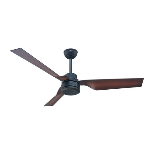 Plafondventilator 65W - brons met RF-bediening, 3 bruine bladen, AC motor (52 inch)