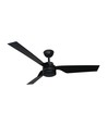 65W plafondventilator - zwart, RF bediening, 3 zwarte bladen, AC motor, 52 inch