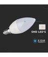 5,5W LED kaarslamp E14 - Lamp, Samsung Chip, 6400K, Dimbaar