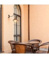 E27 vintage lantaarn wandlamp - IP65, rose gold, ABS+metaal, glas, zonder lichtbron