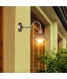 E27 vintage lantaarn wandlamp - IP65, rose gold, ABS+metaal, glas, zonder lichtbron