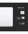 25W LED plafondlamp, Samsung LED chip - 300x300mm, IP44, IK08, witte rand, 3000K