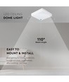25W LED plafondlamp, Samsung LED chip - 300x300mm, IP44, IK08, witte rand, 3000K