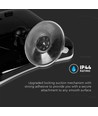 3,2W LED spiegel met 10x vergroting - Batterijgevoed, 360° rotatie, IP44, zwart, zuignap, koud wit