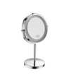 3W LED cosmeticaspiegel met licht - 7 inch, 1X en 3X vergroting, 360° rotatie, batterijgevoed, chroom finish