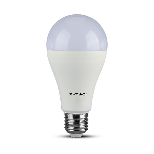 E27 17W dimbare LED lamp - A65, Samsung LED chip, 1521lm, 6400K, wit kunststof