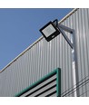 20W LED breedstraler met sensor - Samsung LED chip, IP65, zwart, 1m kabel, koud wit