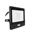 30W LED breedstraler met PIR sensor - Samsung LED chip, IP65, zwart, 1m kabel, buiten