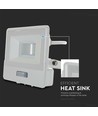 10W LED-breedstraler met sensor - Wit, Samsung LED-chip