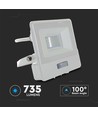 10W LED-breedstraler met sensor - Wit, Samsung LED-chip