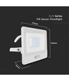 30W LED breedstraler met sensor - Samsung LED chip, IP65, 4000K, 1m kabel, buiten