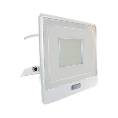 50W breedstraler - PIR-sensor, Samsung-chip, 1m kabel, 4000K, witte behuizing, werklamp