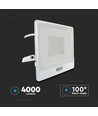 50W breedstraler - PIR-sensor, Samsung-chip, 1m kabel, 4000K, witte behuizing, werklamp