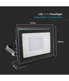 30W LED breedstraler, Samsung LED chip - IP65, koud wit, zwart, ingebouwde lasdoos, buiten