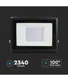 30W LED breedstraler, Samsung LED chip - IP65, koud wit, zwart, ingebouwde lasdoos, buiten