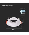 GU10/MR16 Downlight - Excl. lichtbron, Zaagmaat: Ø8 cm, Afmetingen: Ø8,8 cm