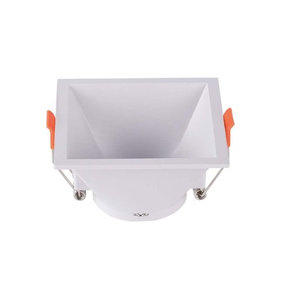 GU10 inbouwspot - Vierkant, wit, IP20, gat: 83x83mm, zonder lichtbron