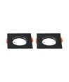 2 st. GU10/MR16 downlight - Zonder lichtbron, Zwart, Gat: Ø6,1cm Afm: 8,1x8,1cm
