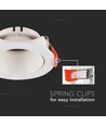 GU10 inbouwspot - Rond, wit/wit, IP20, Gat: Ø7,2 cm, Afmeting: Ø8,5 cm