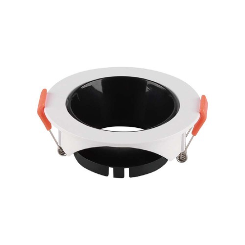 GU10 lamp - ronde witte rand, zwarte reflector