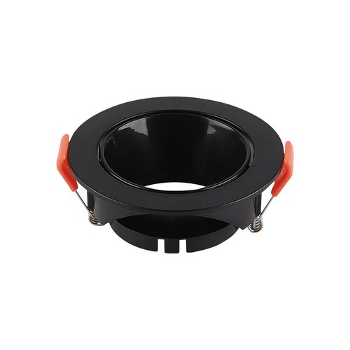 GU10/MR16 Downlight met zwarte reflector - Zonder lichtbron, Zwart, Zaagmaat: Ø7,2 cm, afmetingen: Ø8,5 cm