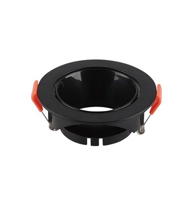 GU10/MR16 Downlight met zwarte reflector - Zonder lichtbron, Zwart, Zaagmaat: Ø7,2 cm, afmetingen: Ø8,5 cm