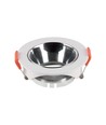 GU10 inbouwspot - Wit met chroom, rond, Ø8,5 cm, gat: Ø7,2 cm, zonder lichtbron