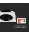 GU10/MR16 Downlight met zwarte reflector - Zonder lichtbron, Zwart, Zaagmaat: Ø7,2 cm, Afmetingen: 8,5x8,5 cm