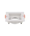 GU10 inbouwspot - Vierkant, wit, 102x102 mm, gat: 95x95 mm, IP20, zonder lichtbron