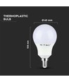 E14 8,5W LED lamp - A60, Samsung LED chip, 806lm, vervangt 60W