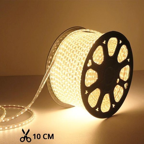 5m 10W/m waterdichte LED strip (Type X-2) - 230V, IP67, 1300lm/m, inkortbaar per 10cm, tot 50m