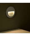2W Ø15cm LED bolderlamp / trapverlichting - Rond, grijs, IP65, 3000K, incl. lichtbron