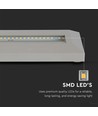 3W rechthoekige LED trapspot - IP65, grijs, 3000K, voor inbouw in de muur
