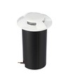 1W LED grondspot / trapverlichting, 12V - IP67, 3000K, Ø60mm, zwart, gat: Ø4,3cm