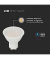 4,5W GU10 Spotlicht - Glad Plastic, Samsung Chip, 6500K, 110D