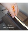 5m 8W/m RGB+3000K LED strip - 12V, IP20, 60 LED per meter