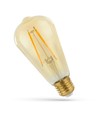 E27 2W LED-lamp - ST64, kooldraad, amberkleurig glas, extra warm