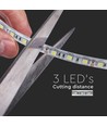 5m 8W/m spatwaterdichte LED strip - 24V, IP65, 120 LED per meter, 6500K