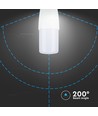 E14 7,5W LED lamp - T37, Samsung LED chip, 660lm, warm wit
