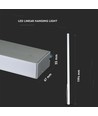 120cm 40W LED railverlichting voor ophanging - Samsung LED chip, 3300lm, zilver, 5 jaar garantie